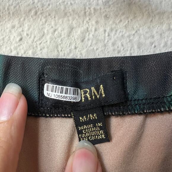 AFRM Harra Cascading Ruffle Mesh Mini Skirt in Water Wave Size M - Picture 4 of 6